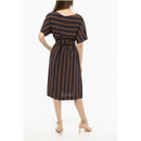 Robe Bayadere Striped Scully With Belt