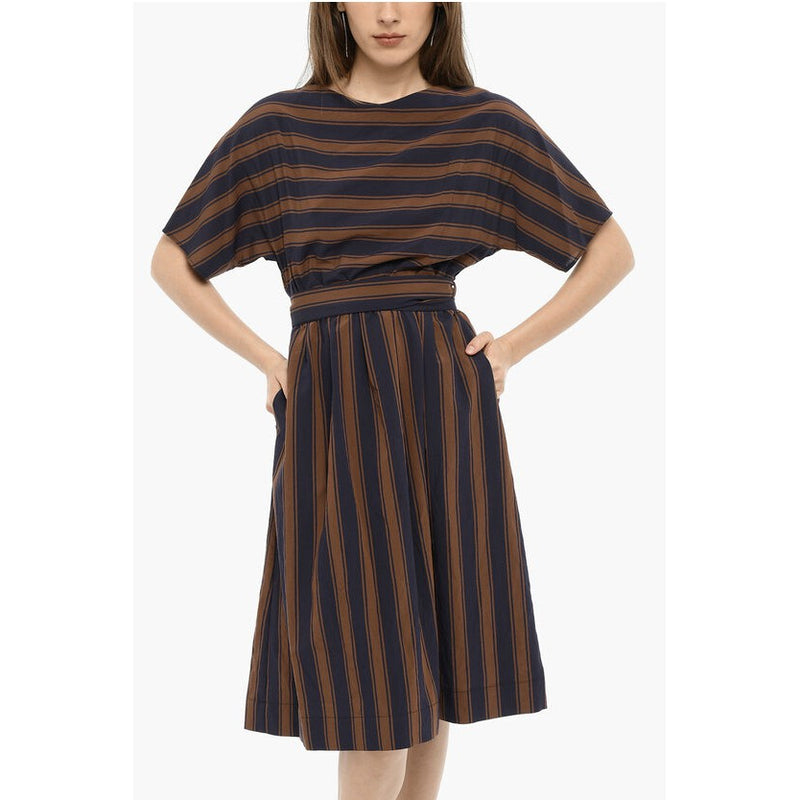 Robe Bayadere Striped Scully With Belt