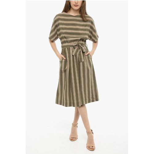 Robe Bayadere Striped Scully Maxi With Belt