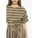 Robe Bayadere Striped Scully Maxi With Belt