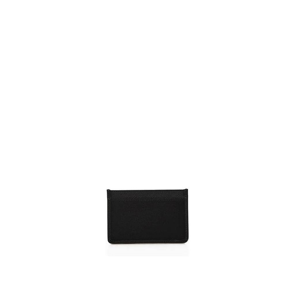Prada - Tarjetero De Nylon Y Piel - Mujeres - Negro