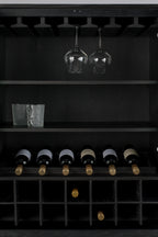 Travis - Wine Cabinet - Oak Veneer - Black Oak