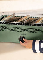 Compact Grill - Portable Smokeless Charcoal Grill - Sage Green