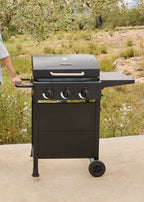 Bbq Gas Burner - 9KW Gas Barbecue With 3 Burners And Folding Table