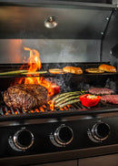 BBQ Gas Burner Pro - Gas Barbecue With Side Burner & Side Table - Black