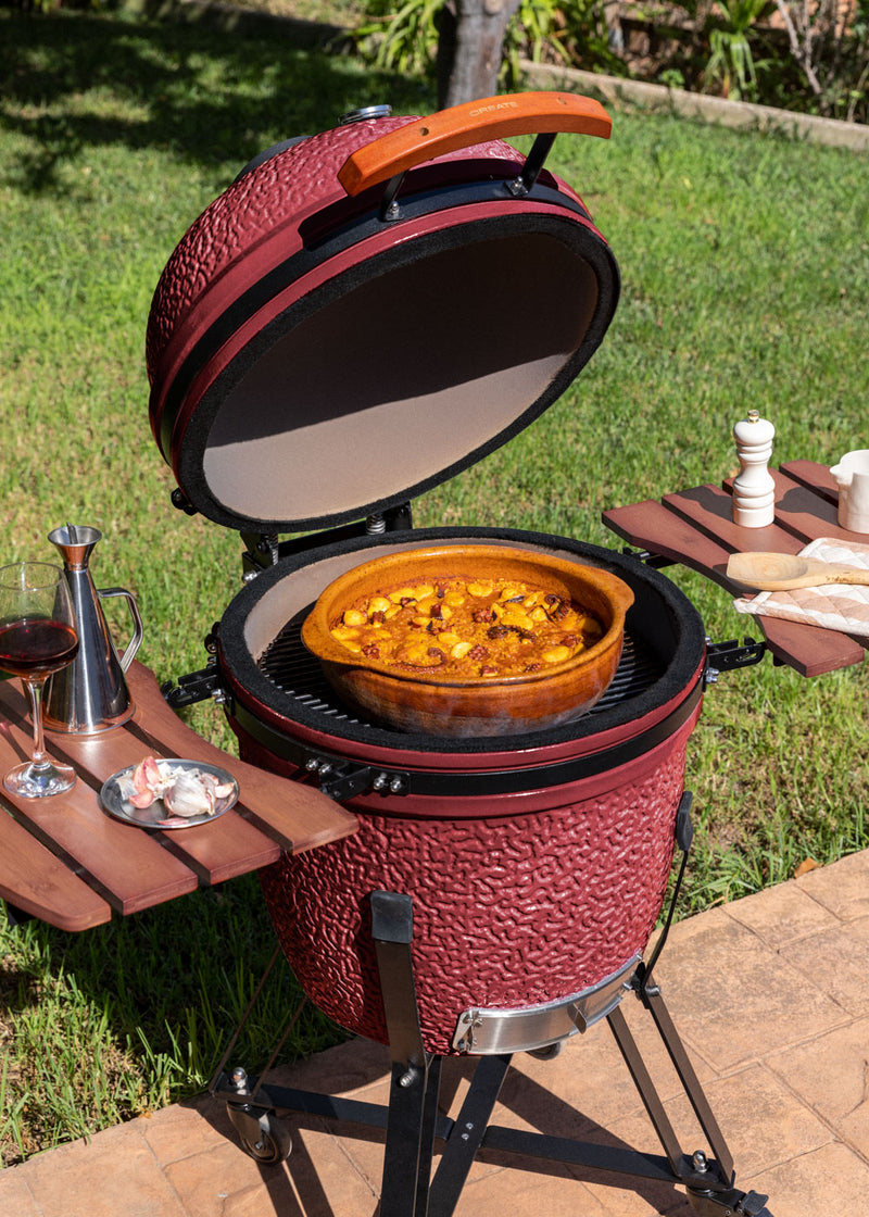 Kamado Barbecue - Ceramic Smoker Barbecue - Red