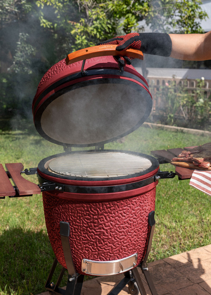 Kamado Barbecue - Ceramic Smoker Barbecue - Red