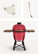 Kamado Barbecue - Ceramic Smoker Barbecue - Red