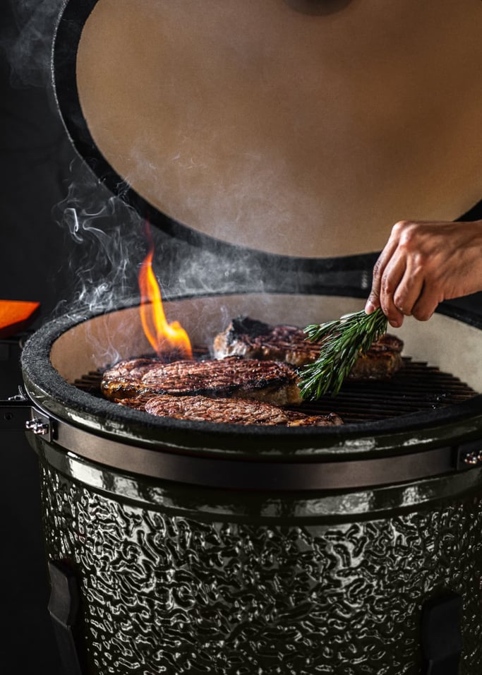 Kamado Barbecue - Ceramic Smoker Barbecue - 21" - Black