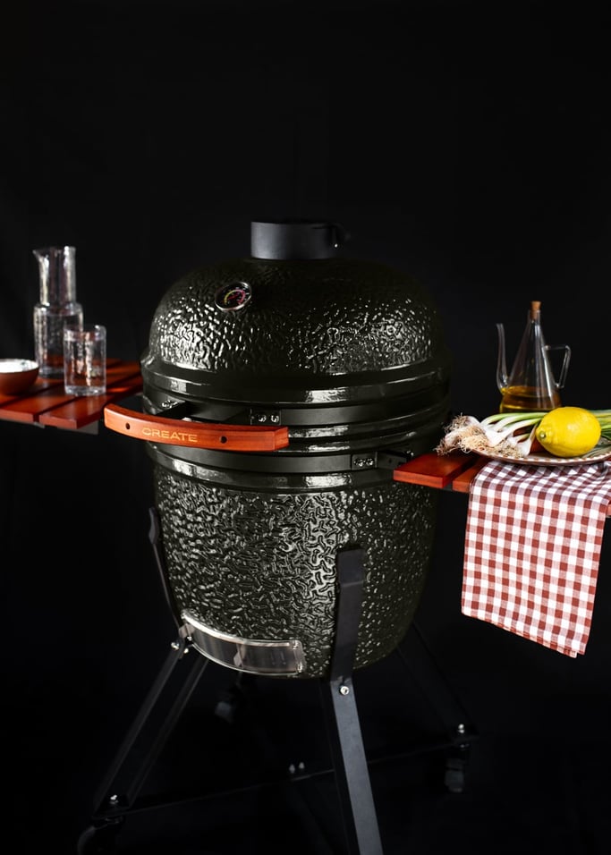 Kamado Barbecue - Ceramic Smoker Barbecue - 21" - Black