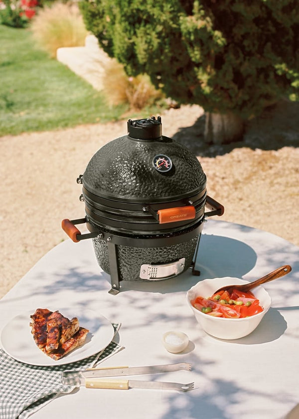 Kamado Barbecue - Ceramic Smoker Barbecue - 16" - Black