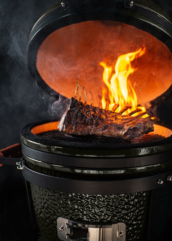 Kamado Barbecue - Barbacoa Ahumadora de Cerámica - 16" - Negra