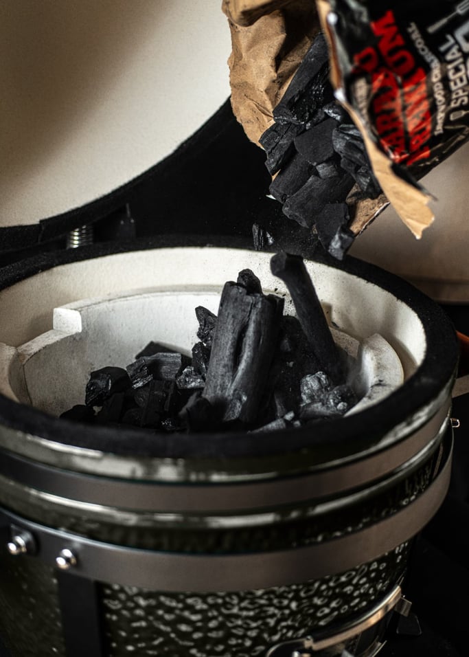 Kamado Barbecue - Barbacoa Ahumadora de Cerámica - 16" - Negra