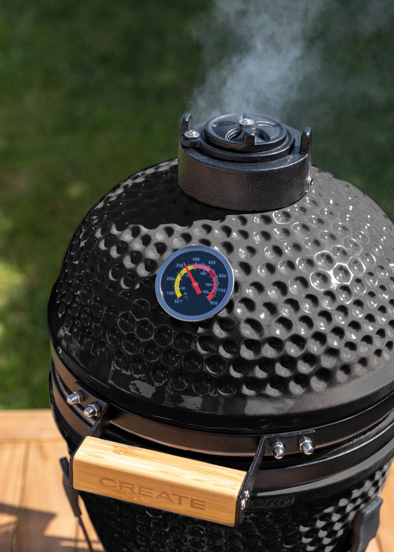 Barbacoa Kamado - Barbacoa Ahumadora de Cerámica - Negra