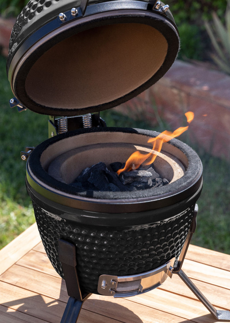 Barbacoa Kamado - Barbacoa Ahumadora de Cerámica - Negra