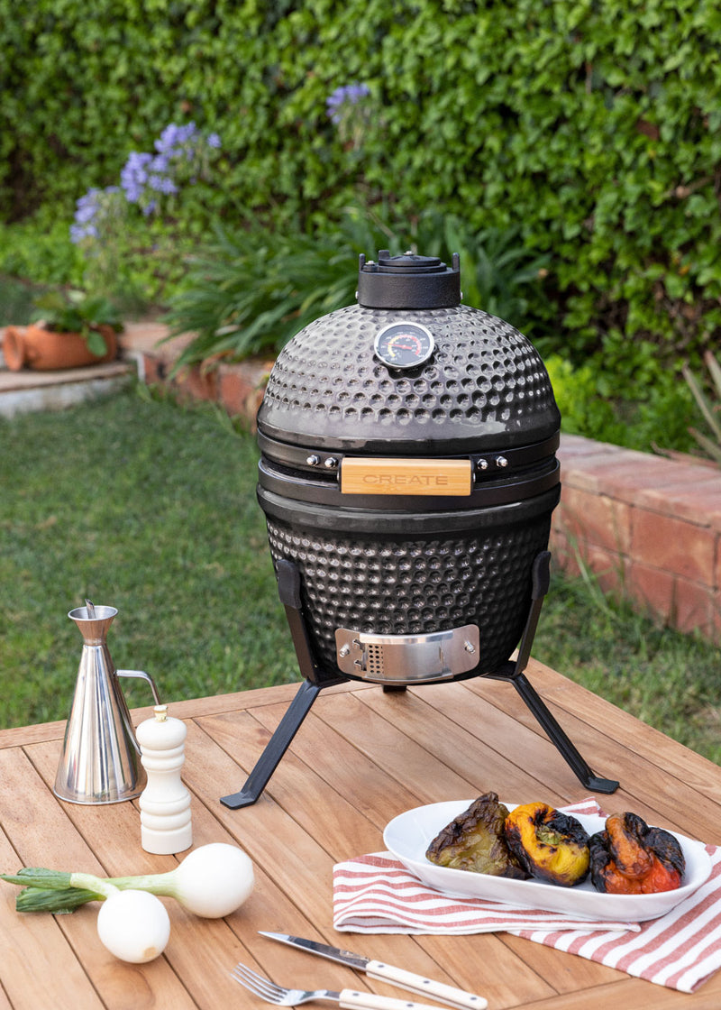 Barbacoa Kamado - Barbacoa Ahumadora de Cerámica - Negra
