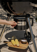 BBQ Smokey Kettle - Barbacoa ahumadora de carbón con recolector de brasas - Negro
