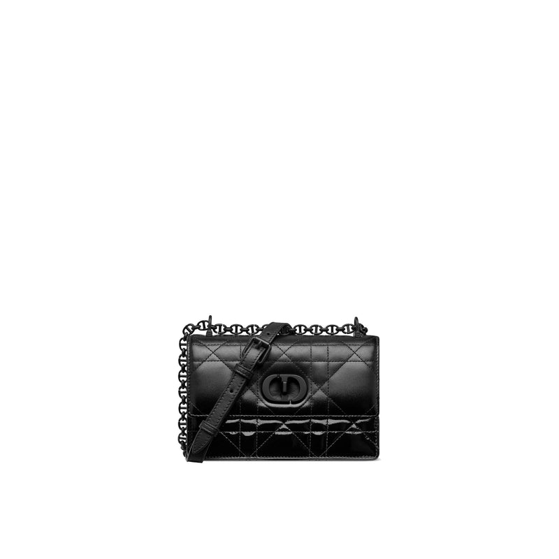 Dior Caro Patent And Matte Shoulder Bag