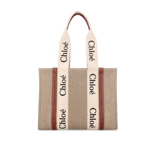 Chloe - Woody Medium Tote Bag - Beige