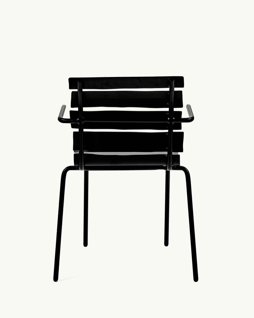 Aligned - Chaise À Accoudoirs - Aluminium - Noir