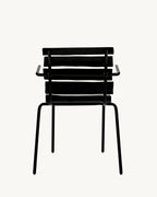 Aligned - Chaise À Accoudoirs - Aluminium - Noir