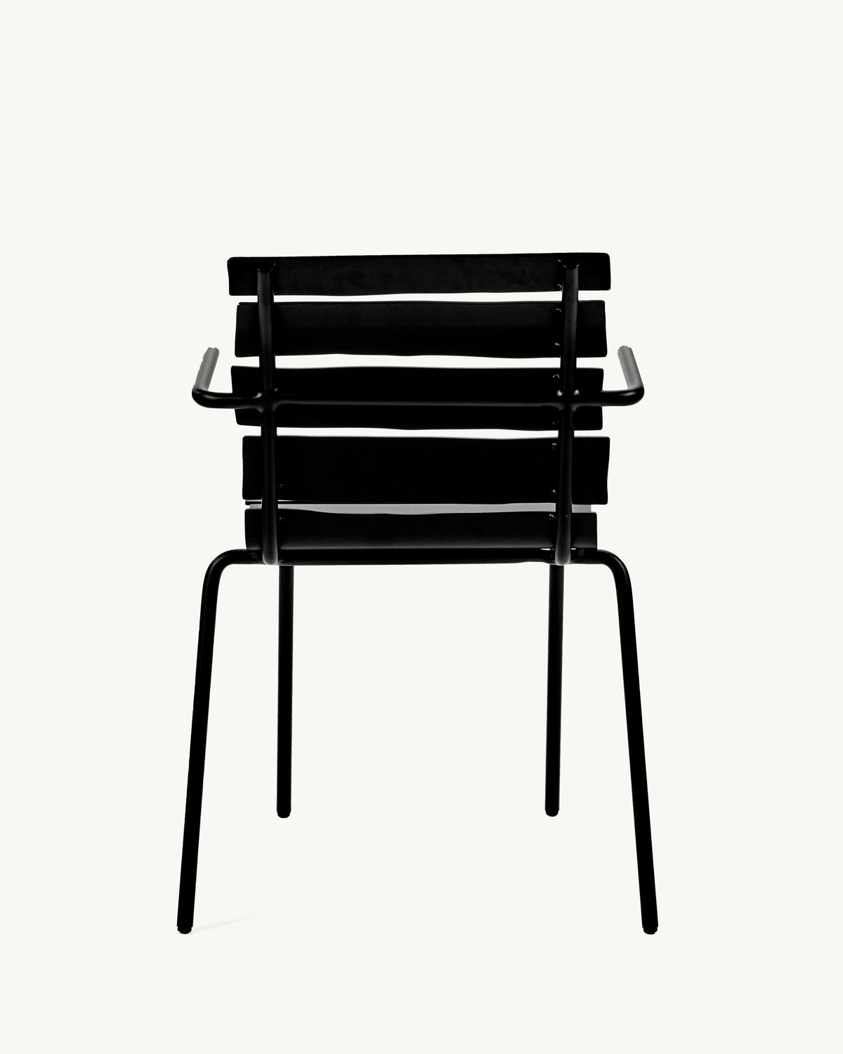 Aligned - Chaise À Accoudoirs - Aluminium - Noir