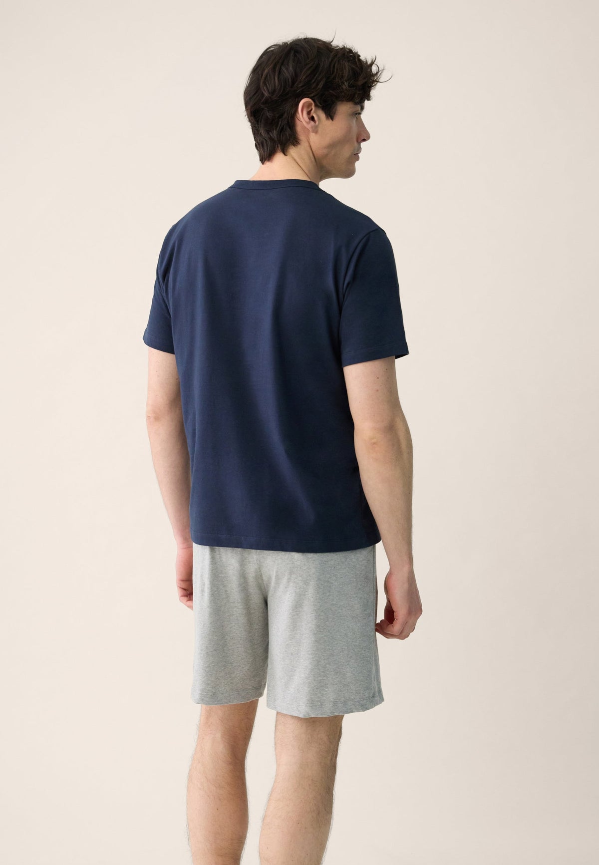 Camiseta De Manga Corta Formidable De Algodón - Marino