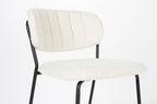 Jolien - Tabouret de comptoir - Bouclette - Noir
