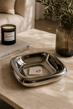 Silver Ceramic Trinket Dish