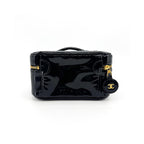 Pochette Chanel Vintage Timeless Cosmetic Case Large Cuir Verni - Noir