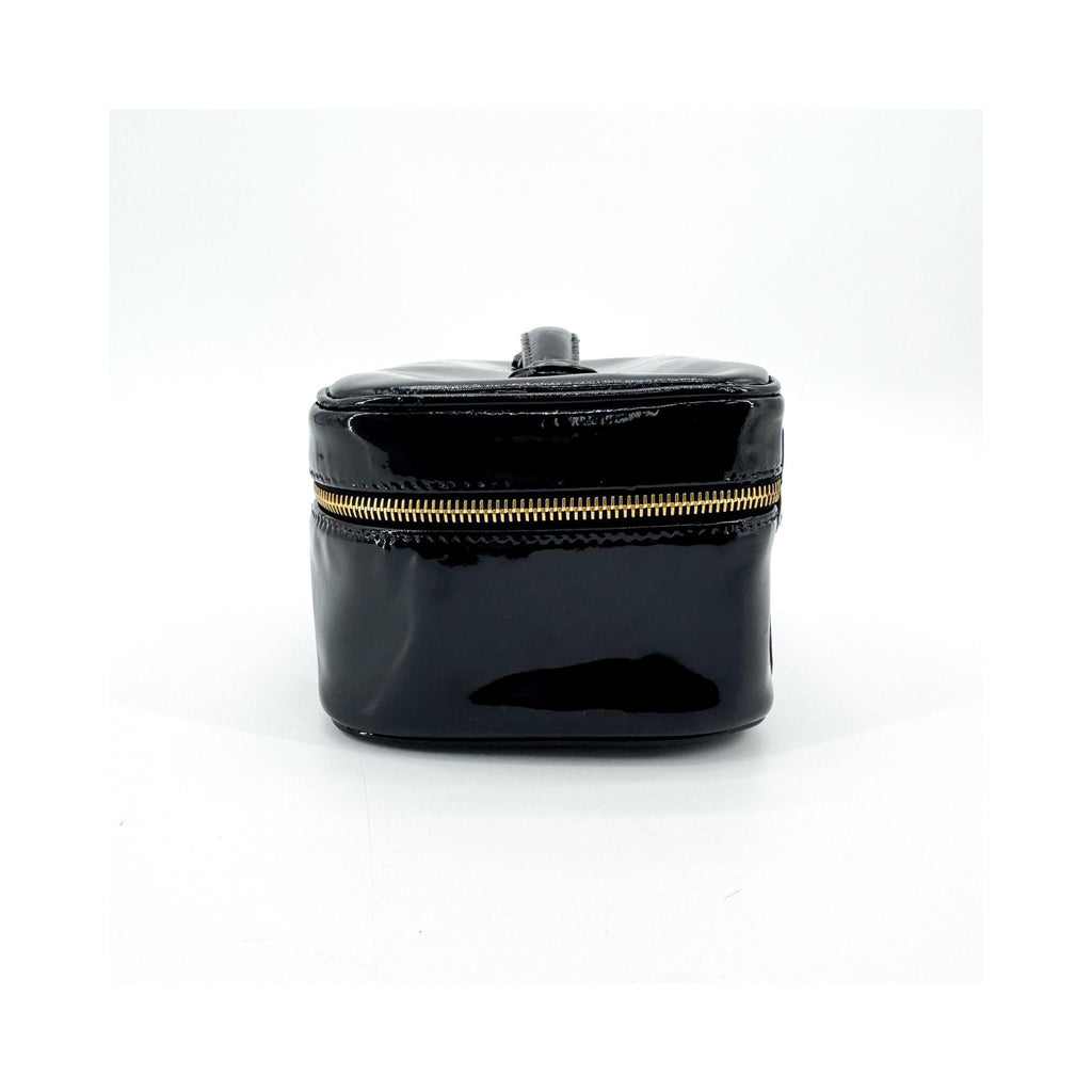 Pochette Chanel Vintage Timeless Cosmetic Case Large Cuir Verni - Noir