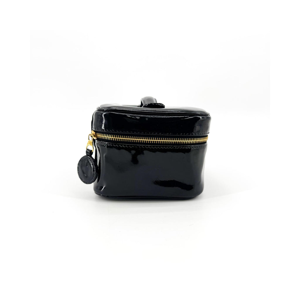 Pochette Chanel Vintage Timeless Cosmetic Case Large Cuir Verni - Noir