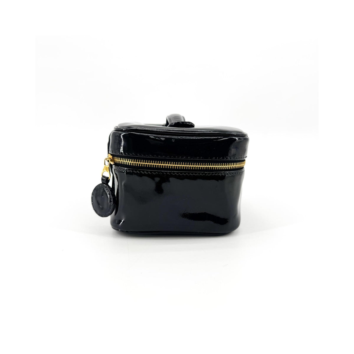Pochette Chanel Vintage Timeless Cosmetic Case Large Cuir Verni - Noir