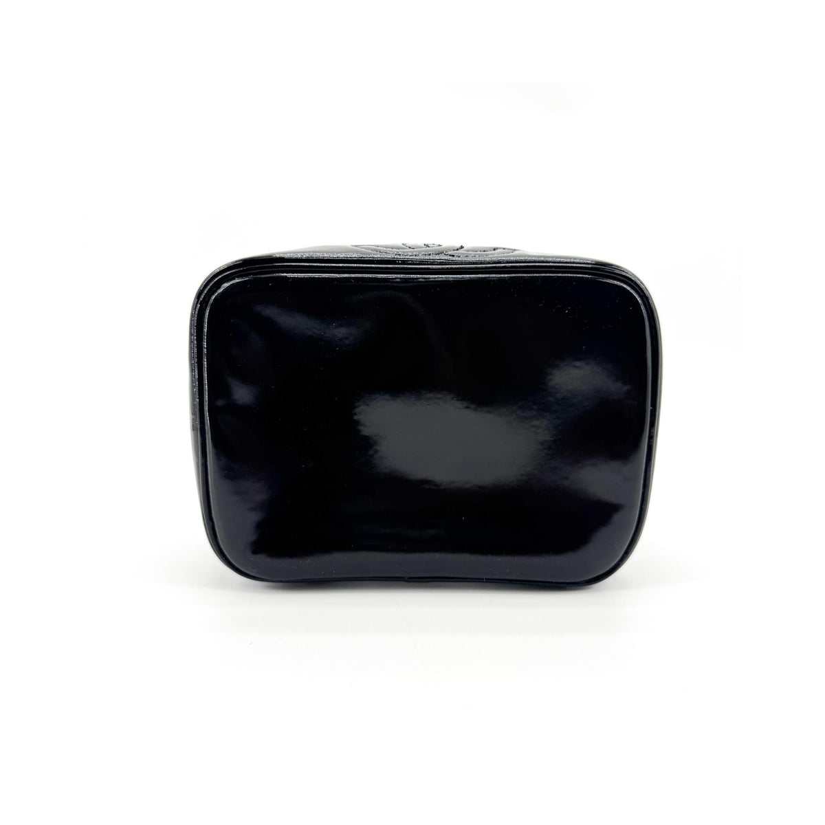 Pochette Chanel Vintage Timeless Cosmetic Case Large Cuir Verni - Noir