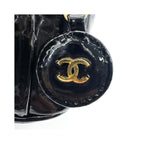 Pochette Chanel Vintage Timeless Cosmetic Case Large Cuir Verni - Noir