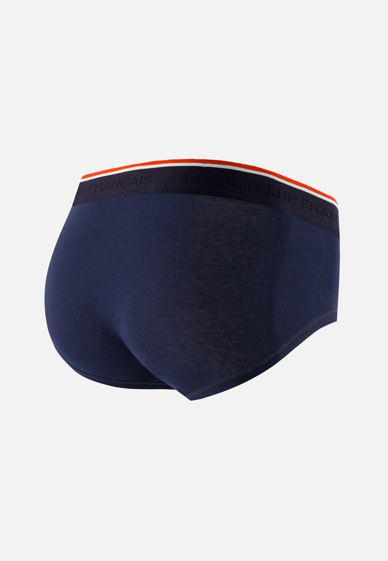 Slip Bleu Marine En Coton Avec Cocarde - Terrible Marine