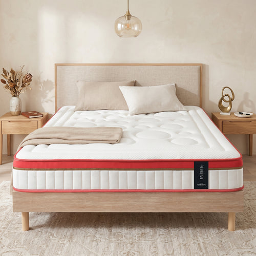 PACK Prêt À Dormir Supreme - Matelas + Sommier + Accessoires - Bois Naturel