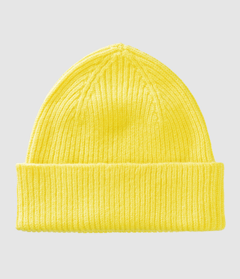 Le Bonnet Amsterdam - Bonnet Laine Jaune Acide - Femme