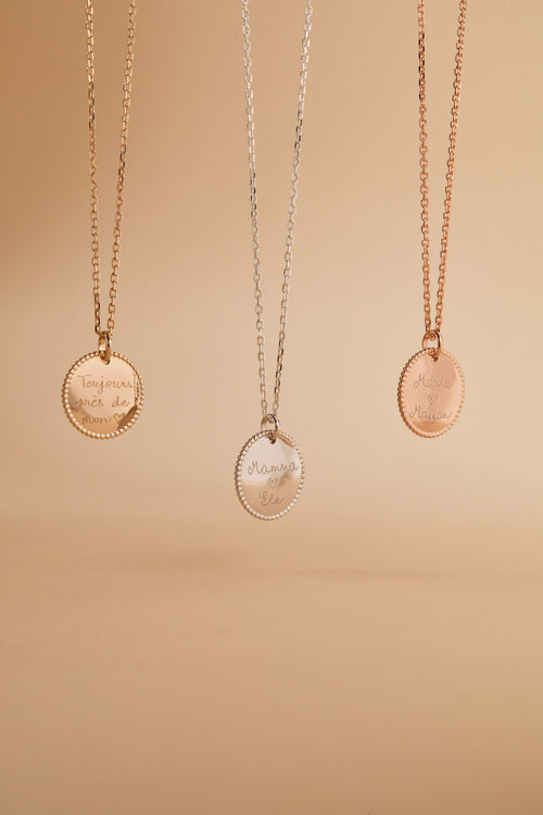 Collier Disque Perlé Personnalisé