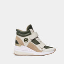 Baskets Michael Kors Gentry High Top - Cuir/Nubuck Beige/Kaki