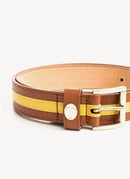 Trussardi - Ceinture Marron Et Jaune - B680 - Femme