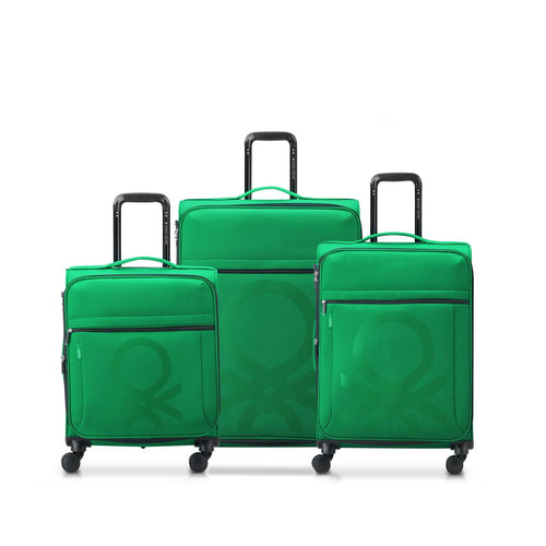 Set De 3 Valises Color Block - Vert