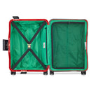 Small Color Block Hardside Trolley Suitcase - Red