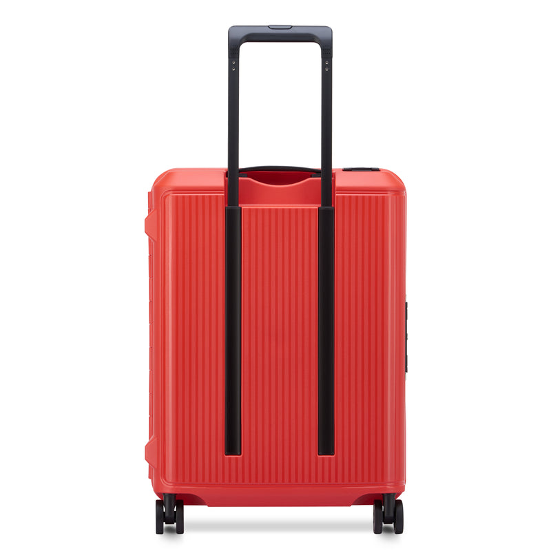 Small Color Block Hardside Trolley Suitcase - Red