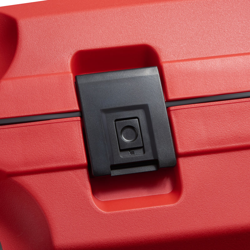 Small Color Block Hardside Trolley Suitcase - Red