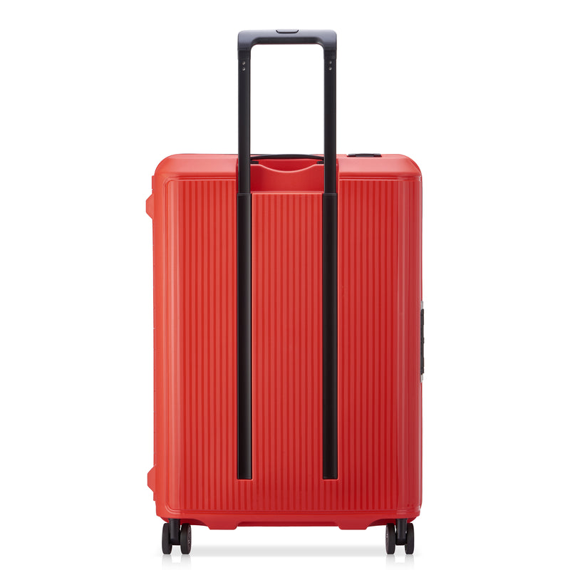 Color Block Hardside Medium Trolley Suitcase - Red
