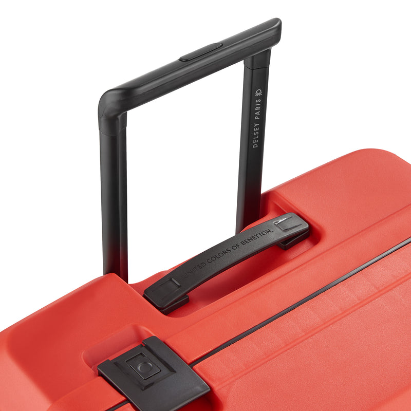 Color Block Hardside Medium Trolley Suitcase - Red