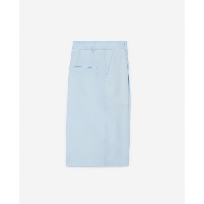 The Kooples - Bermuda Bleu Ciel Laine À Plis - Femme