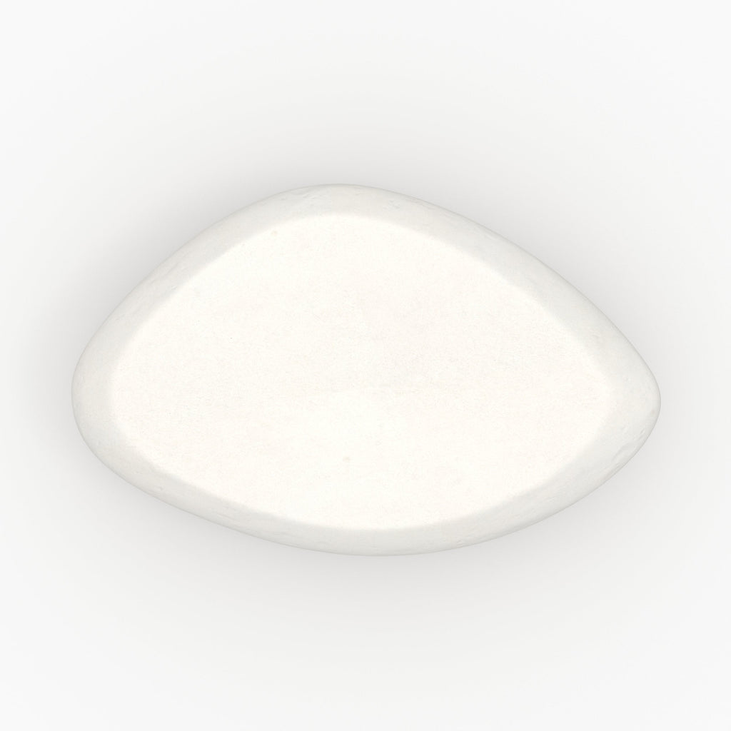 Maui - White Oval Coffee Table in Concrete Effect Clay Fiber