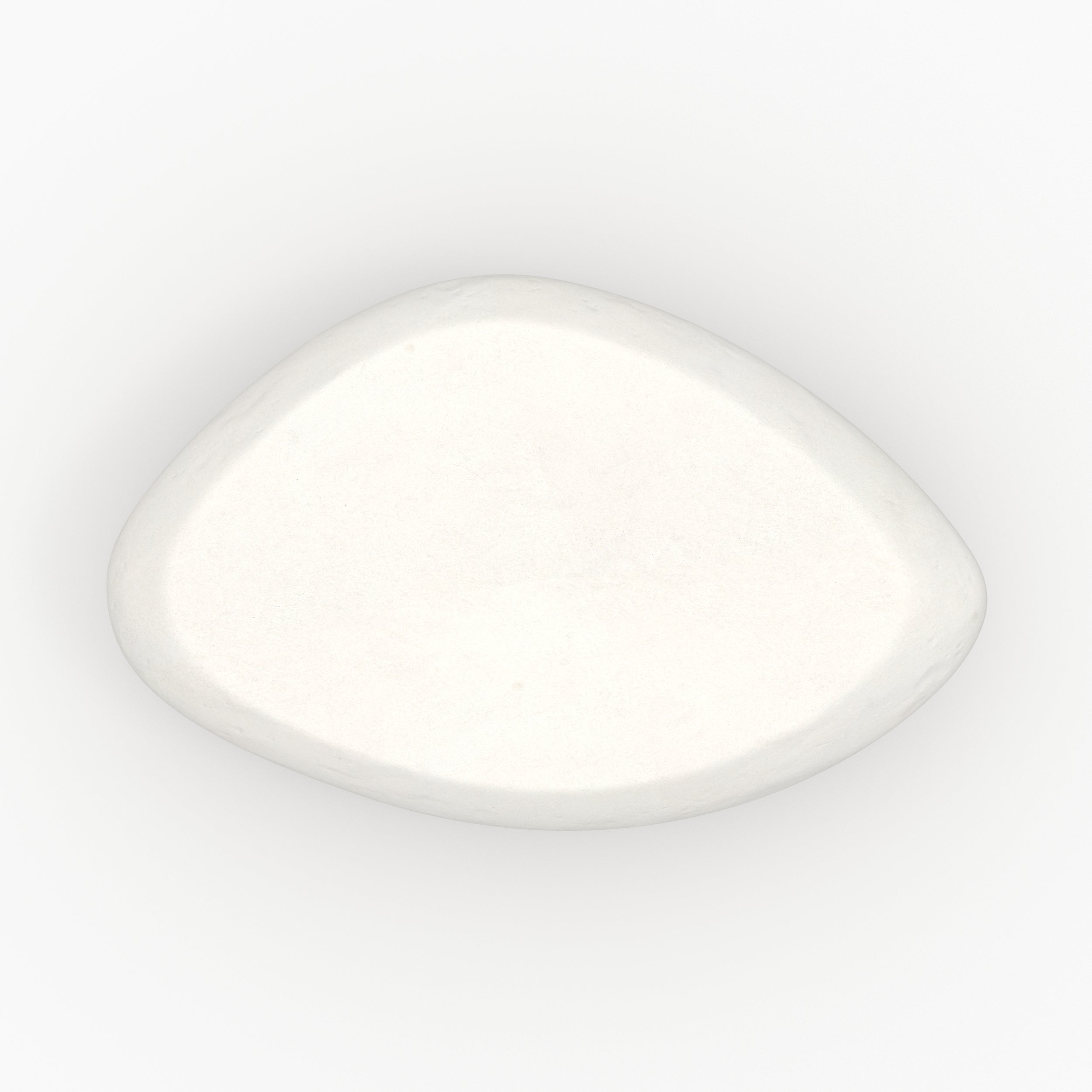 Maui - White Oval Coffee Table in Concrete Effect Clay Fiber